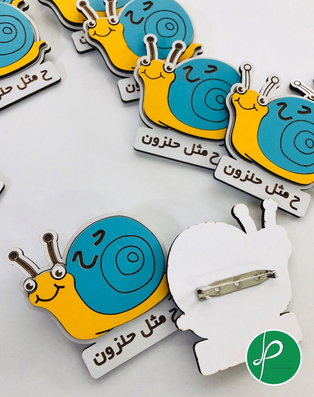 گیفت الفبا ح مثل حلزون