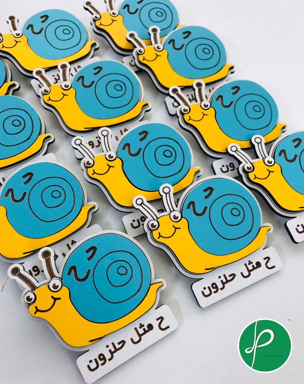 گیفت الفبا ح مثل حلزون