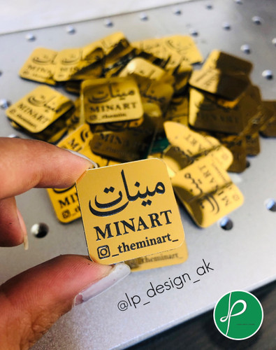 لیبل مولتی استایل سایز 2/7*2/7 با حک آیدی و لوگوی شما