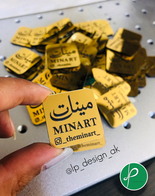 لیبل مولتی استایل سایز 2/7*2/7 با حک آیدی و لوگوی شما