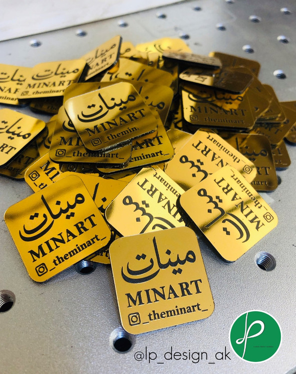 لیبل مولتی استایل سایز 2/7*2/7 با حک آیدی و لوگوی شما