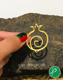 بیس گوشواره طرح انار یلدایی (جفتی)